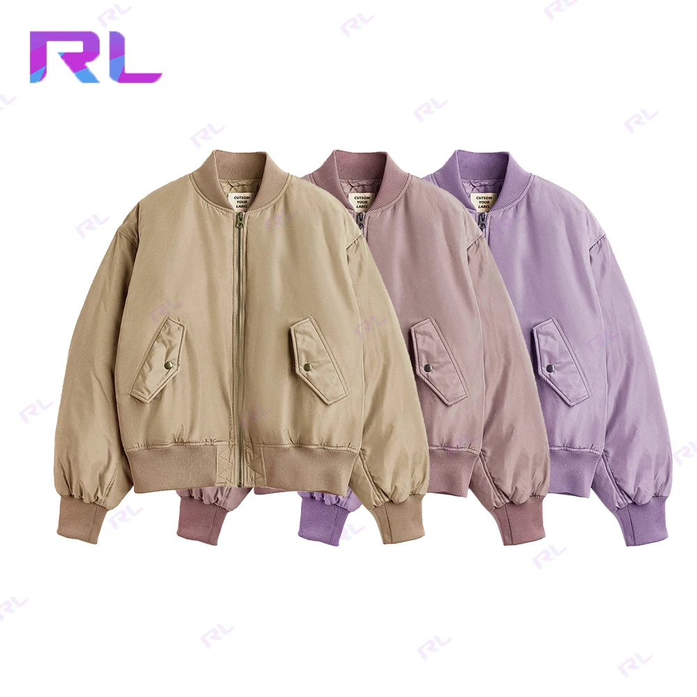 Beautiful Design Satin Bomber Jacket Oversized Pilot Jacket Outdoor Windproof Women Bomber Jacket Waterproof