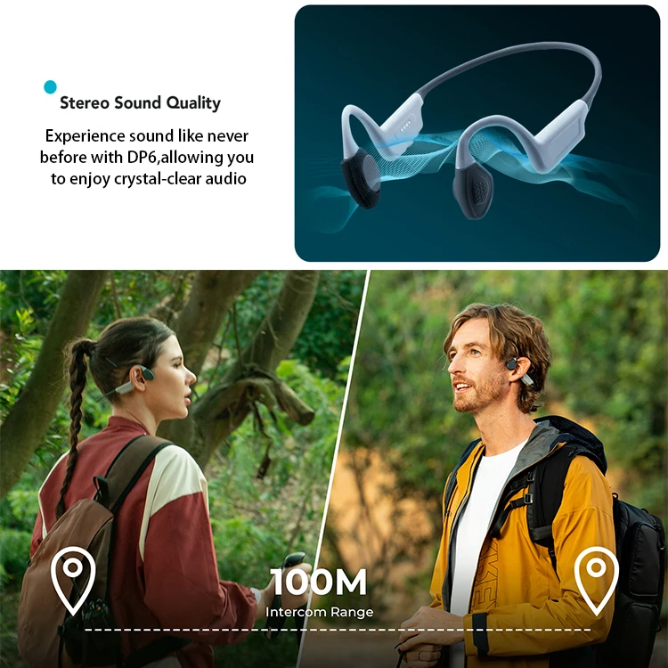 Best Selling Bluetooth Mobile Walkie Talkie Handsfree Headset POC Zello Bone Conduction Headphone for KENWOOD Walkie Talkie