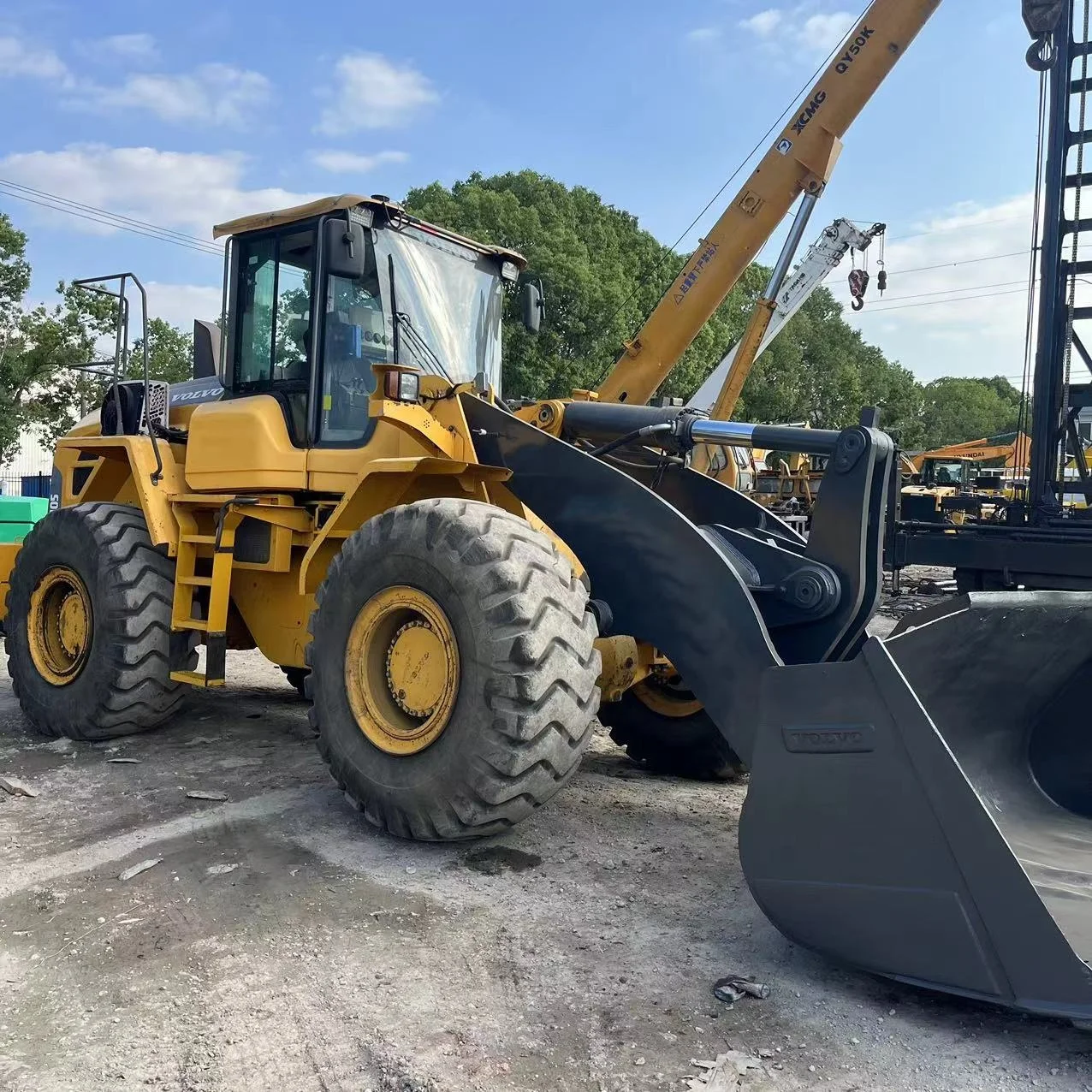 earthmoving machinery volvo wheel loader L120 L150 L90 L180 front end shovel loader 3cbm bucket with low working hours