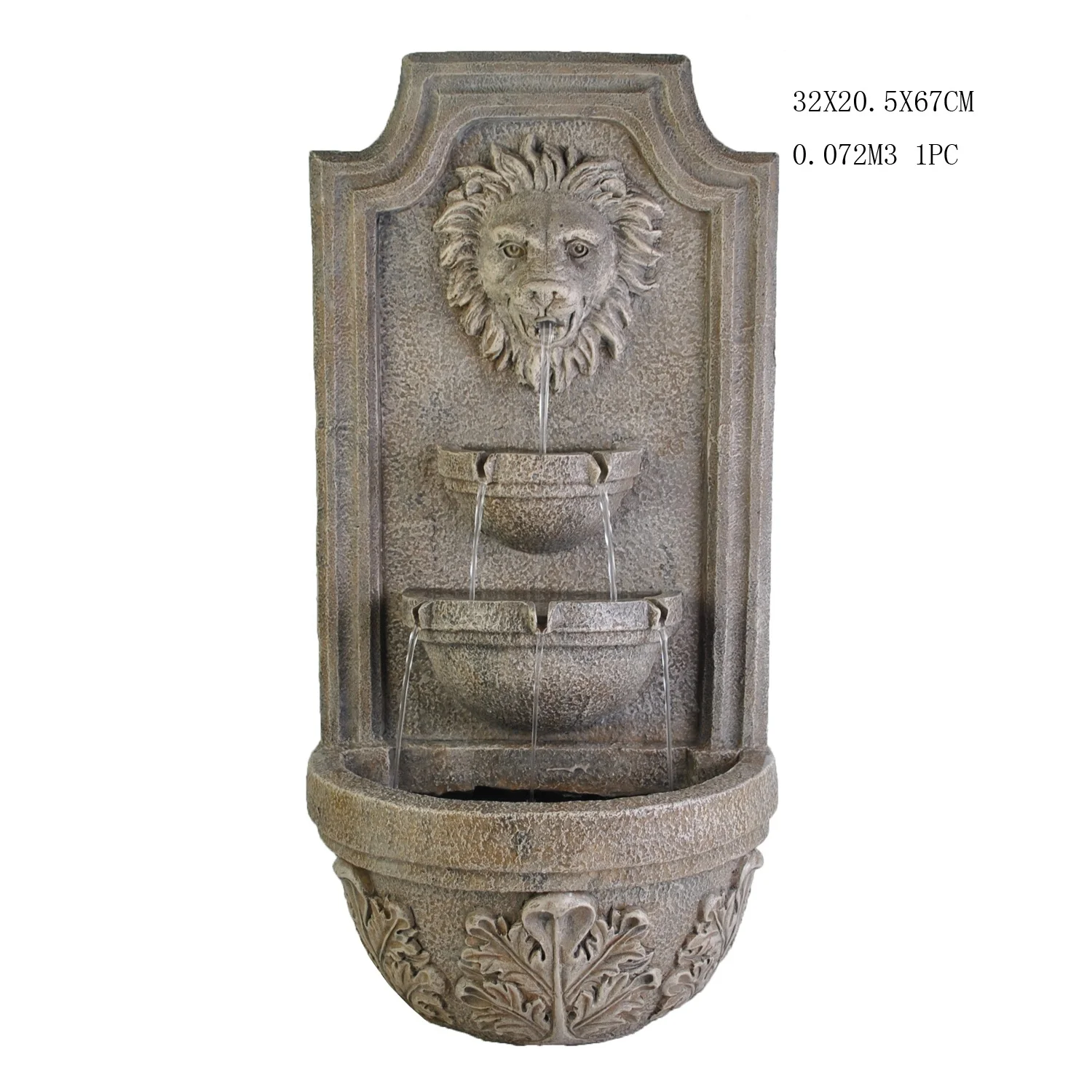 home decor resin lion head classical indoor outdoor wall water fountain landscape