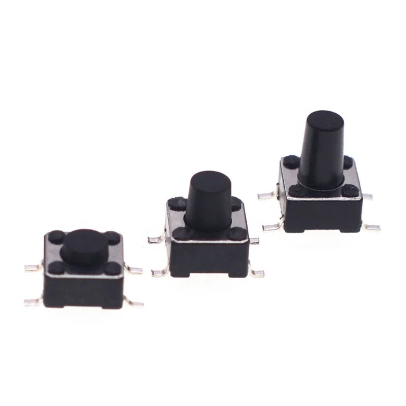 hot sales 6.0*6.0 tact switch 4pin SMT Panel PCB Momentary Tactile Tact Switch Push Button Switch
