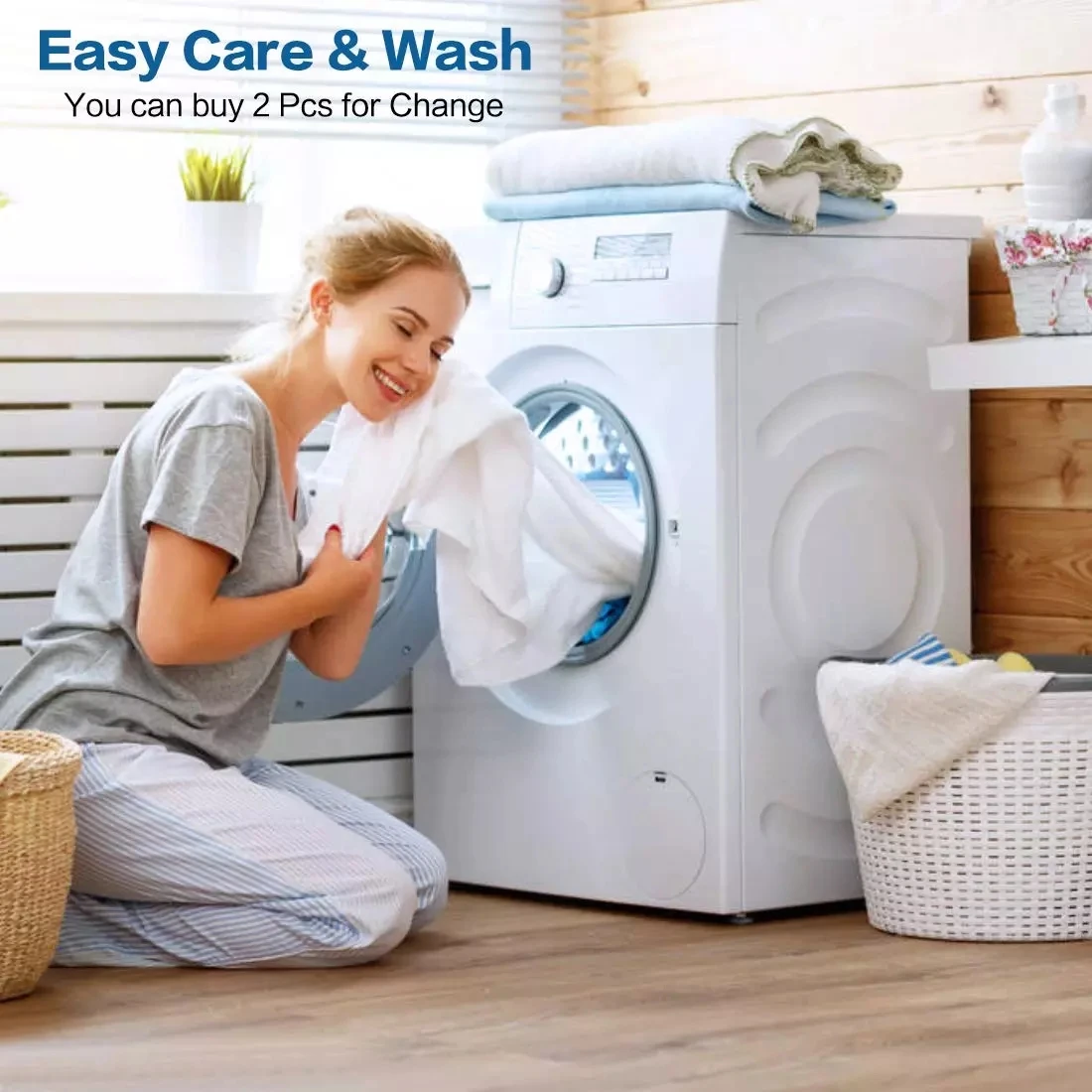 Quilted Mattress Pad Cover Elastic Fitted Waterproof Mattress Protector