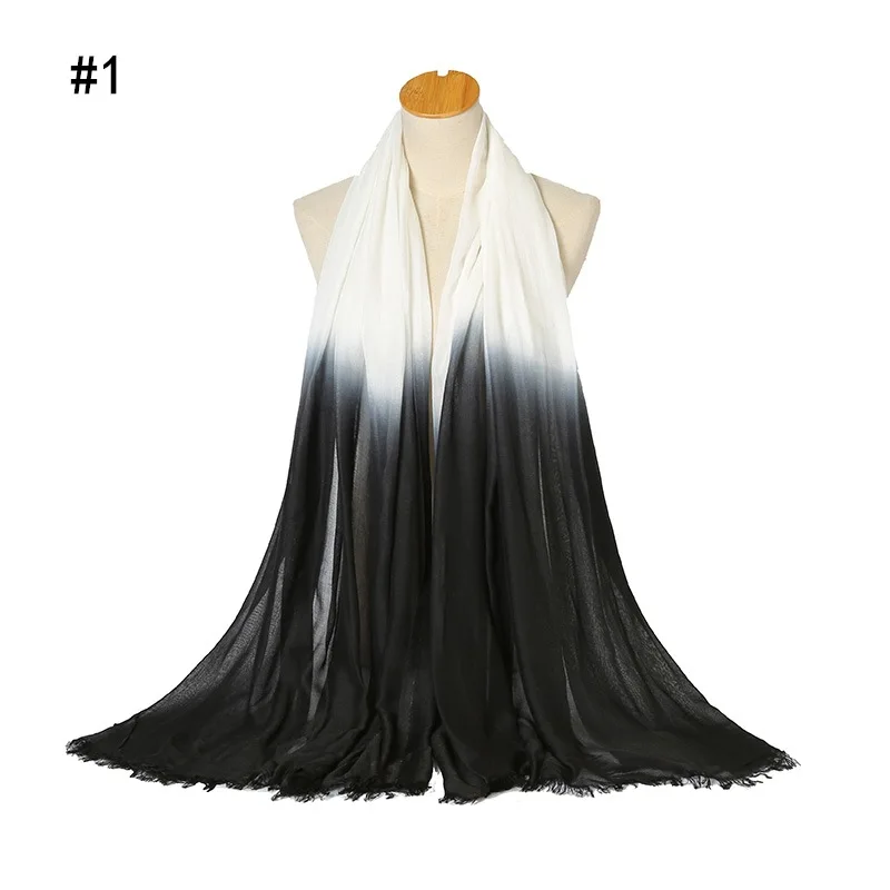 Tourist Woman Turban Hand-painted Hanging Dyed Cotton Ladies Hijabs  Long Scarf Scarf Baotou Tourist Shawl Hijabs