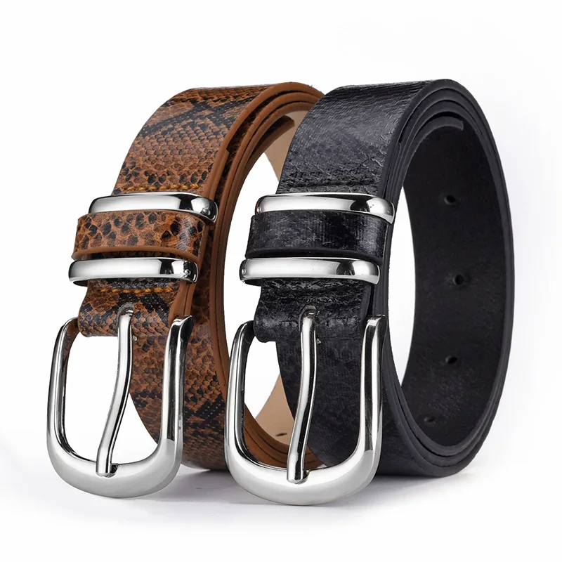New Ladies Pin Buckle Belts Various  snake PU Leather Colorful Fashion Casual Belts