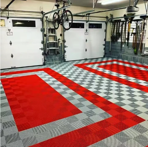 Environmental Removable Interlocking Car Garage Floor Tiles Warehouse PVC Car Park Flooring for Auto Repair Plants