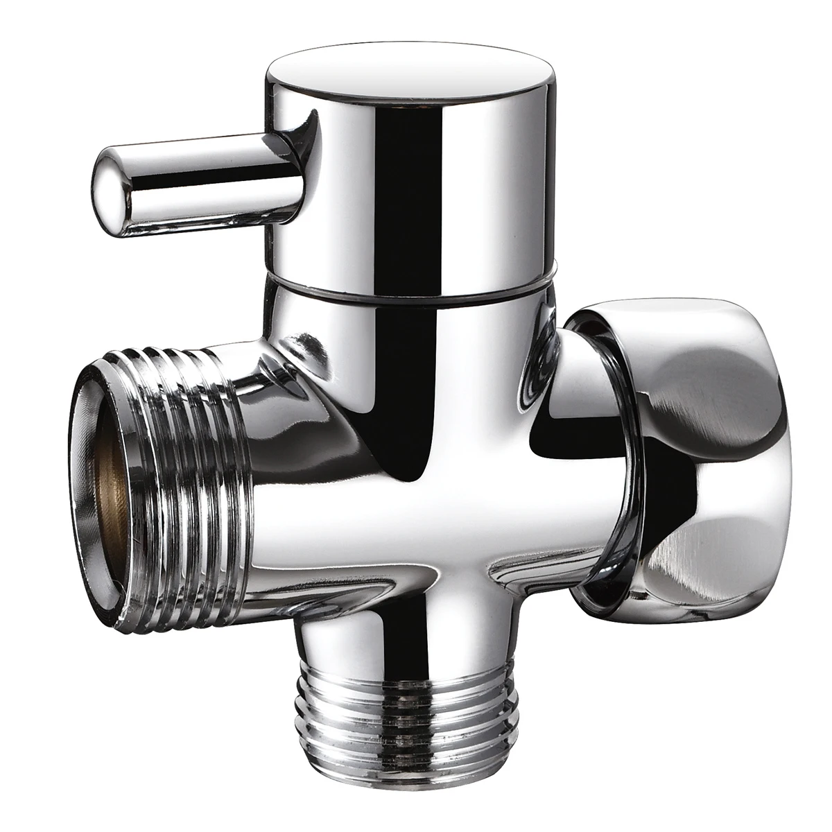 Quick Open 2-Way Brass Angle Valve with Diverter for High Pressure Water Saving for Hotels and Bathrooms