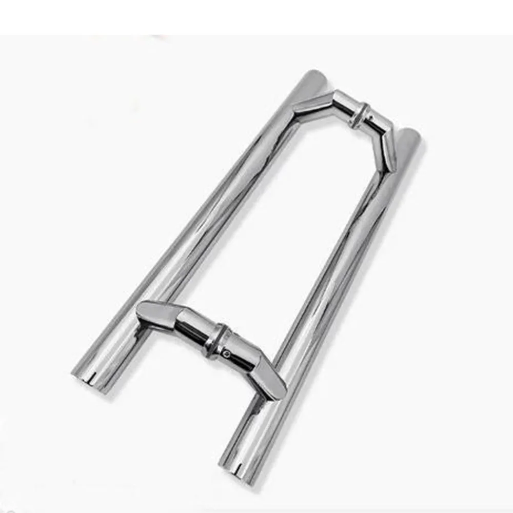 Polished Nickel pull handles door leather door handles stainless door handle