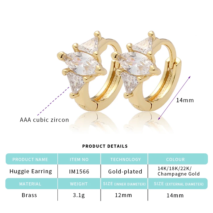 custom oem made in china cheap irregular plated bijouterie earring plated