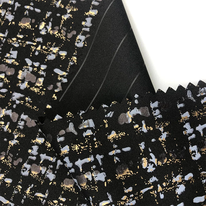 2022 new trend 50D high-elastic printing fabric 78gsm film polyester pongee fabric for jacket