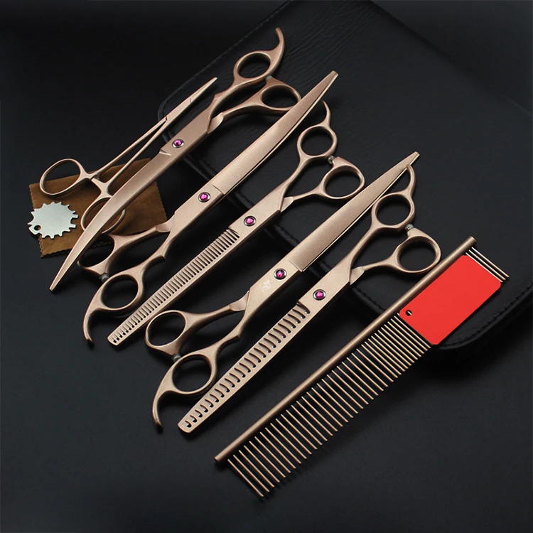 Профессиональный 8 дюймов-фурминатор для домашних животных кошка собака с опушкой из меха профессиональных парикмахерских ножниц