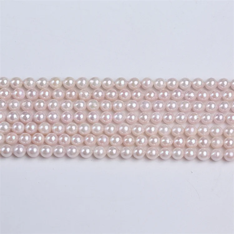 6-7mm Natural White AAA Akoya Seawater Round Pearl Strand