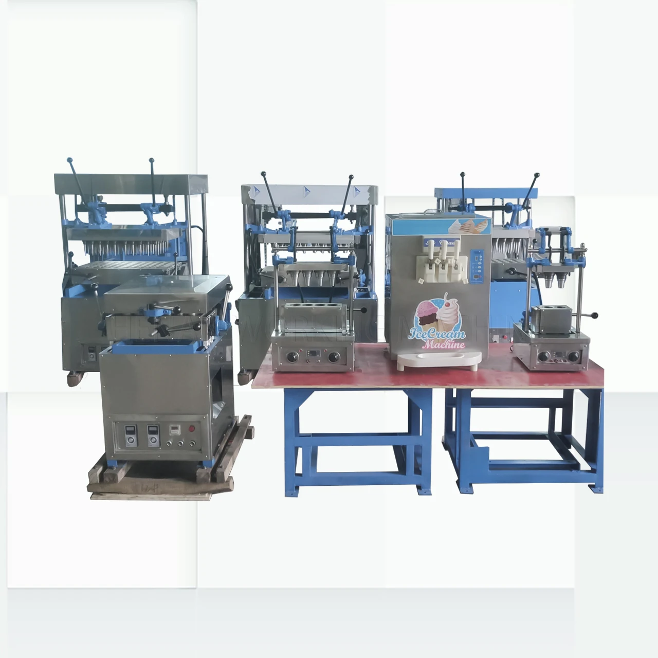 Industrial use different shape ice cream sugar cone wafer biscuit machine ice cream cone making machine
