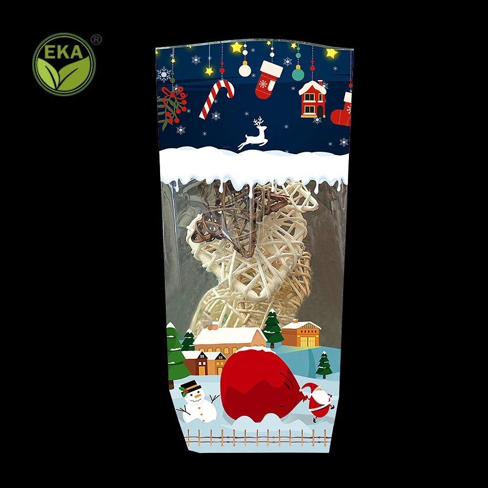 Transparent Cellophane Regenerated Cellulose Opp Bag Snacks Candies Cookies Dried Fruits Square Round Bottom Cellophane Bag