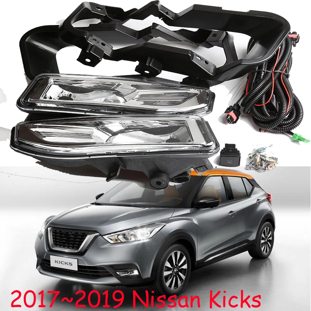 Бампер автомобиля задний фонарь для 2017 ~ 2019y Nissan ногами противотуманных фар автомобиля аксессуары галогенная лампа головного света ногами налобный фонарь