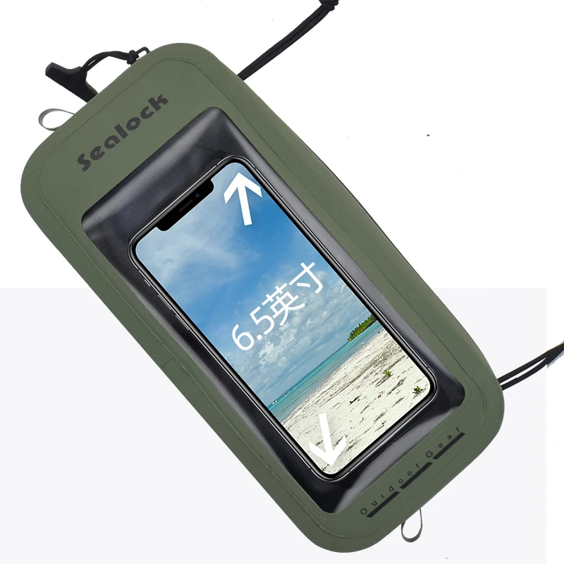 Sealock Universal IPX8 Waterproof Phone Pouch Dry Bag Cellphone Case TPU Material 1L/2L Compatible Phone Wallet Keys 6mm
