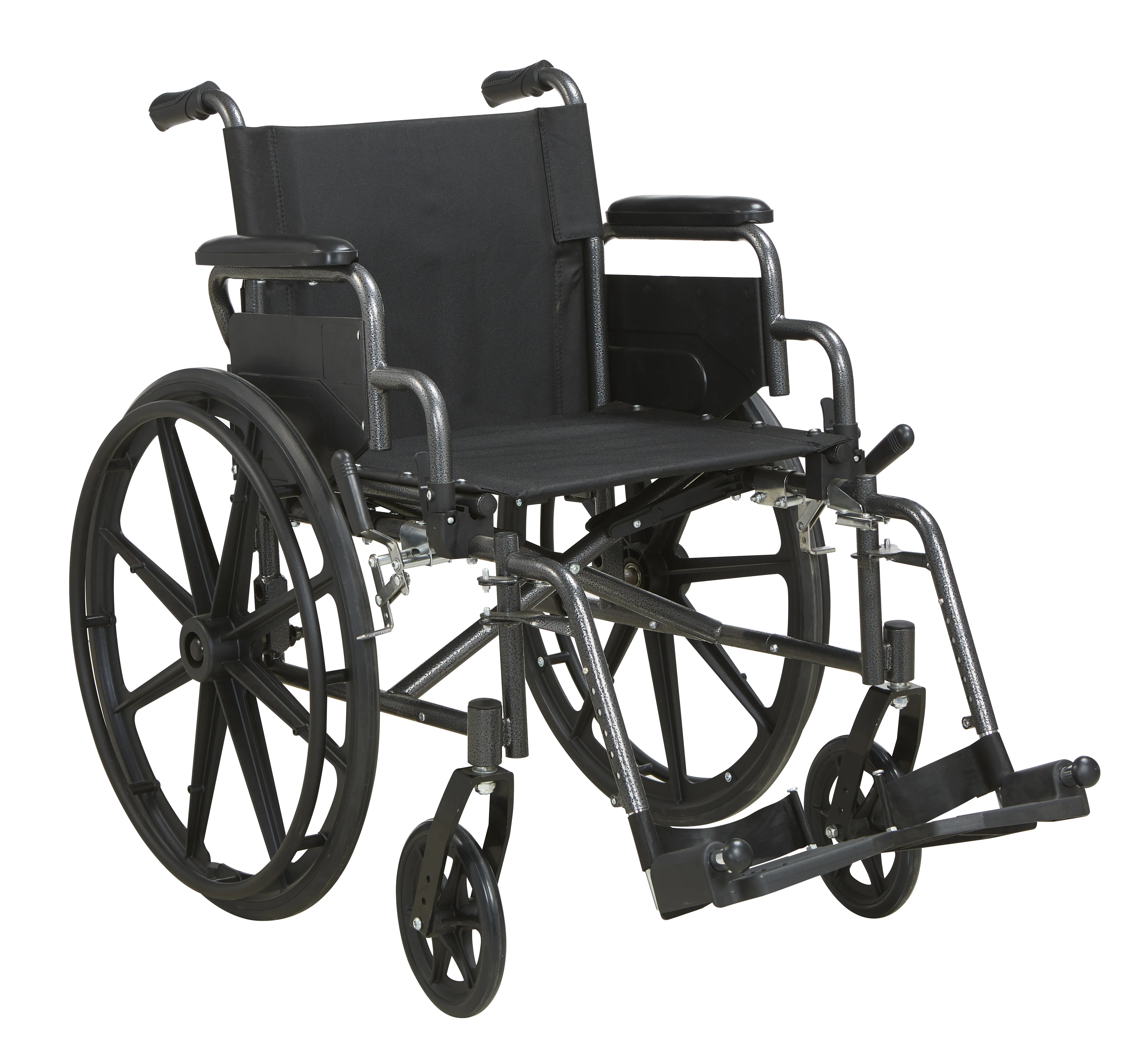8 Front wheel 24 rear wheel with IV pole detached footrest flip up armrest steel wheelchair for elderly steel wheelchair