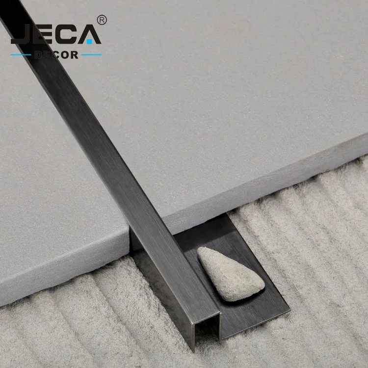 Foshan JECA Wall Edge Trim Factory Directly 304 Q Shape Stainless Steel Tile for Floor or Edges Decoration Free Sample