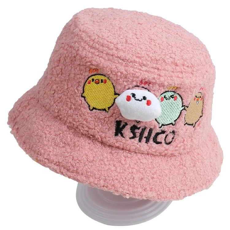 Winter Korean Version Lamb Wool Fishing Hat Autumn Cute Four Chicken Baby Warm Hats