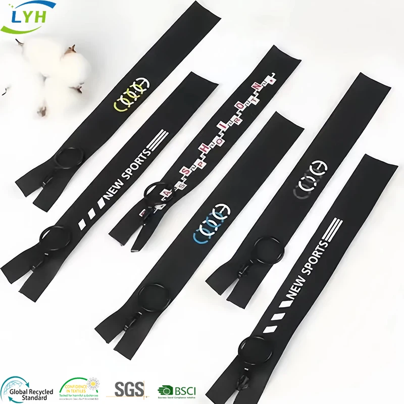 DW Wholesale nylon/plastic waterproof long chain zipper withPU/TPU/PVC material waterproof zipper
