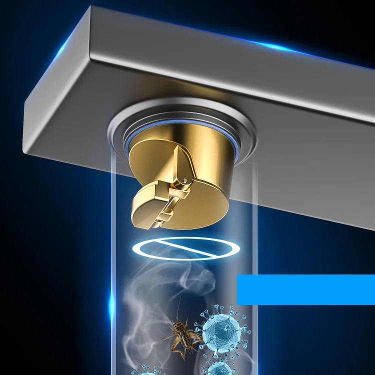 Easy installation anti odor floor drain core shower plug drain backflow prevent brass floor drain in Valves Sewer Core