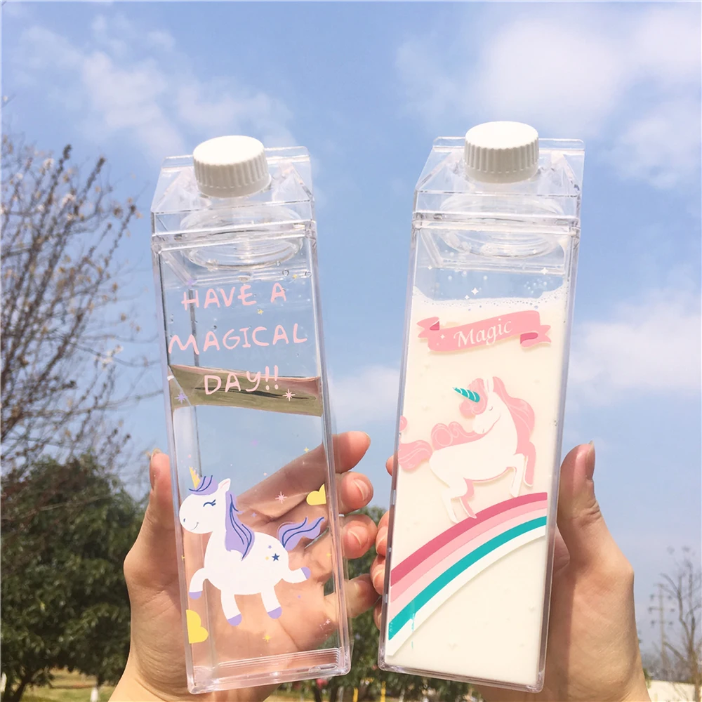 Прозрачная коробка для молока бутылка воды л 1 акриловая пластиковые винтовые колпачки контейнер пищевых продуктов