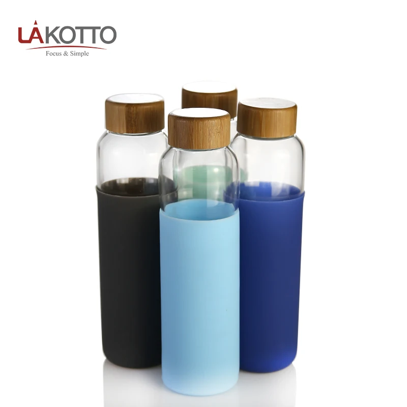 Стеклянная бутылка для воды с защитой от протечек