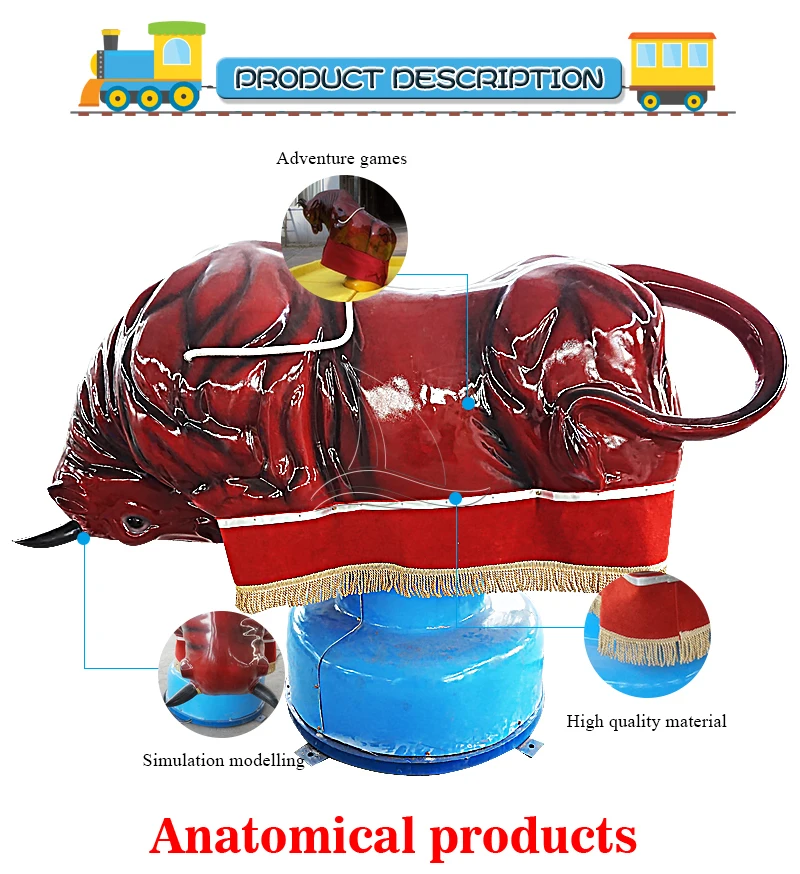 High Quality Wholesale Cheap Price Carnival Game Ride Mechanical Bull Attraction Electric Inflatable Bull Ride For Sale