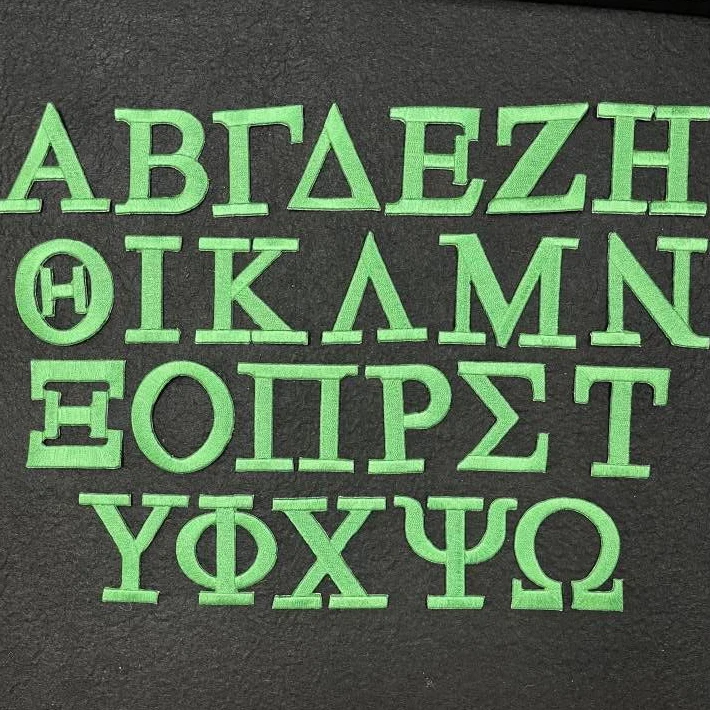 All Groups Sorority Chenille Patches Embroidery Custom Chenille College Greek Letters Patches