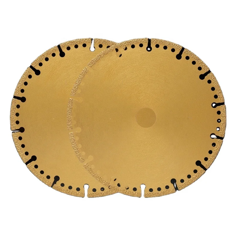 Vacuum brazed multi purpose diamond cutting disc turbo dry blades demolition blade for concrete marble steel stone