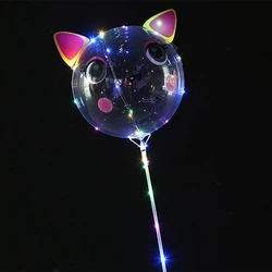 RUI YI Factory Wholesale 20 inch Unicorn Stickers Led Ballons Lighting Led Balloon Light Bobo Balloons