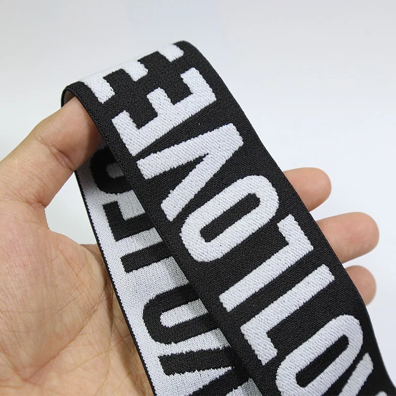 25mm Soft Lettered Nylon Elastic Jacquard LOVE Custom Band Webbing For Underwear Boxer Clothing
