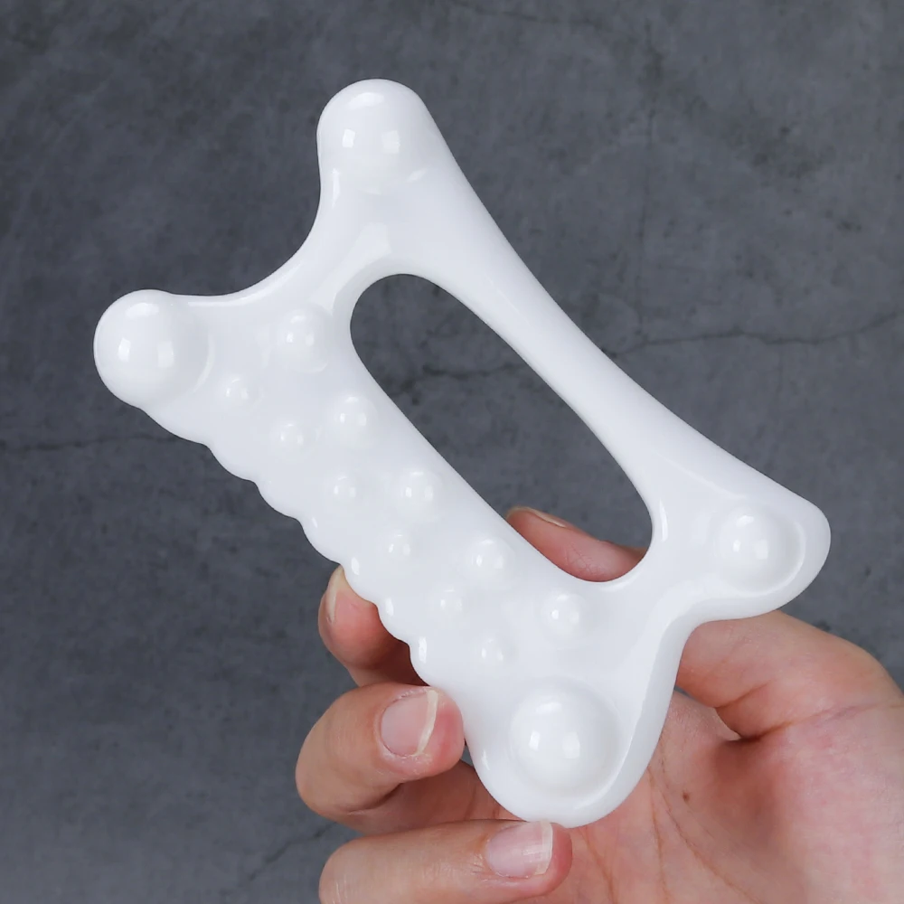 Blood Circulation Gua Sha Lymphatic Drainage Tool White Jade Physical Massage Scraping Gua Sha Board For Body Facial