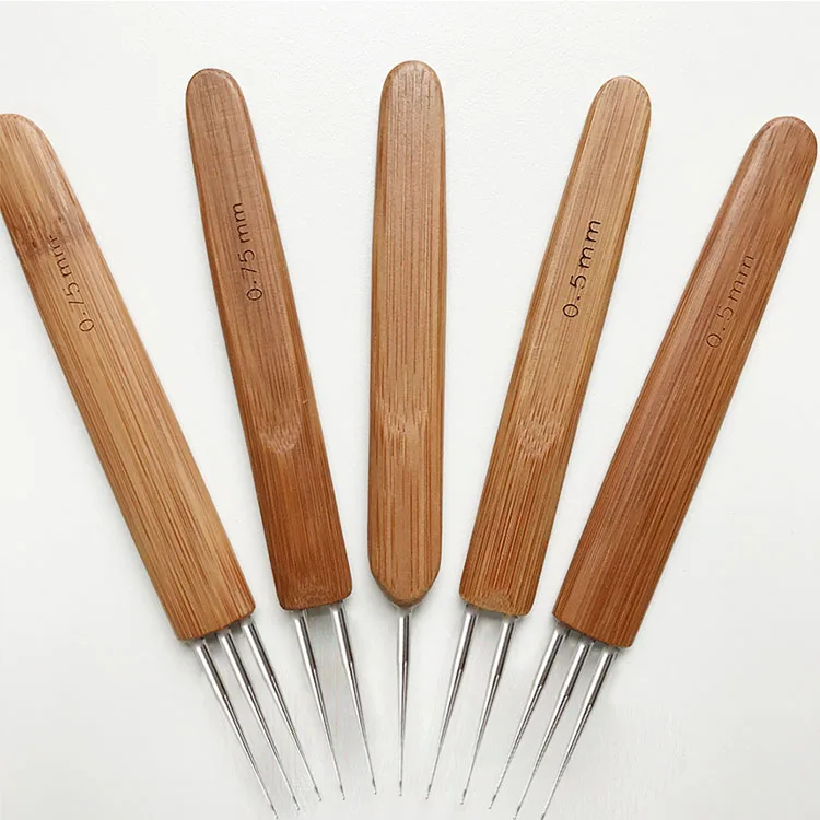 Dirty braid crochet hair extension crochet yarn crochet 0.5mm0.75mm dirty braid bamboo handle crochet tool set