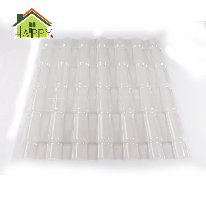 Fiberglass spanish roof tile transparent corrugated  plastic carport roofing material flat roof tiles