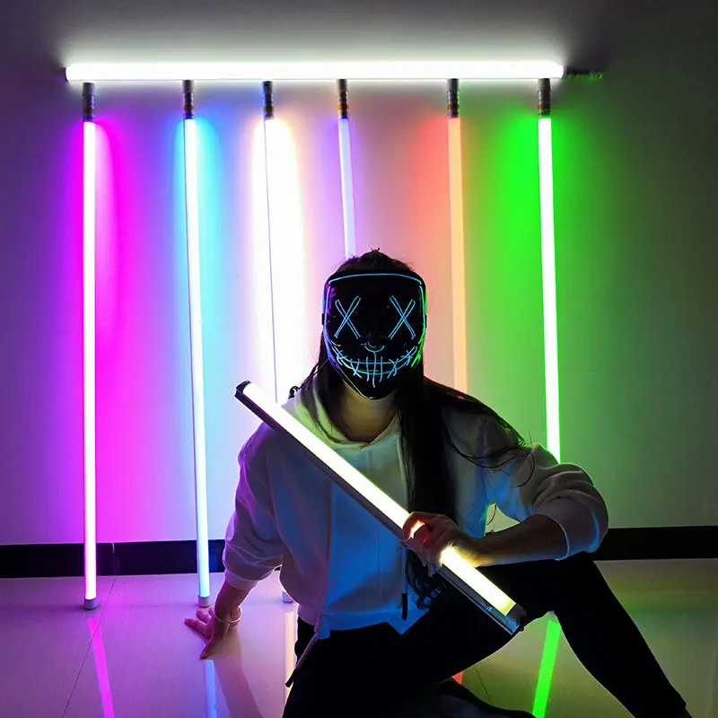 APP control RGB color changing smart led tube light T8 portable rechargeable led light 4500mA for dance floor