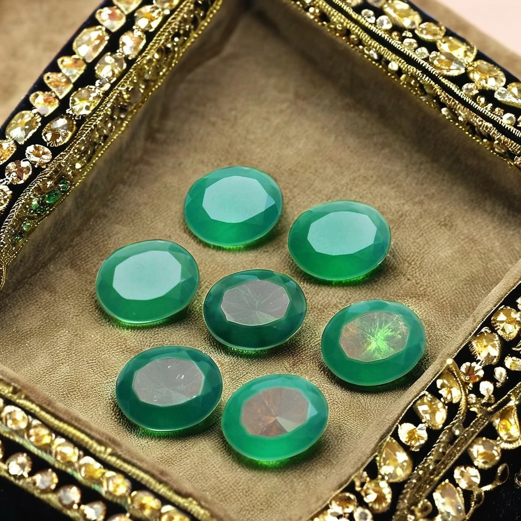 High Quality Emerald Green Star-Shaped Oval Mineral Gemstone Diamond and Crystal Heat Treated for Jewelry Low Price