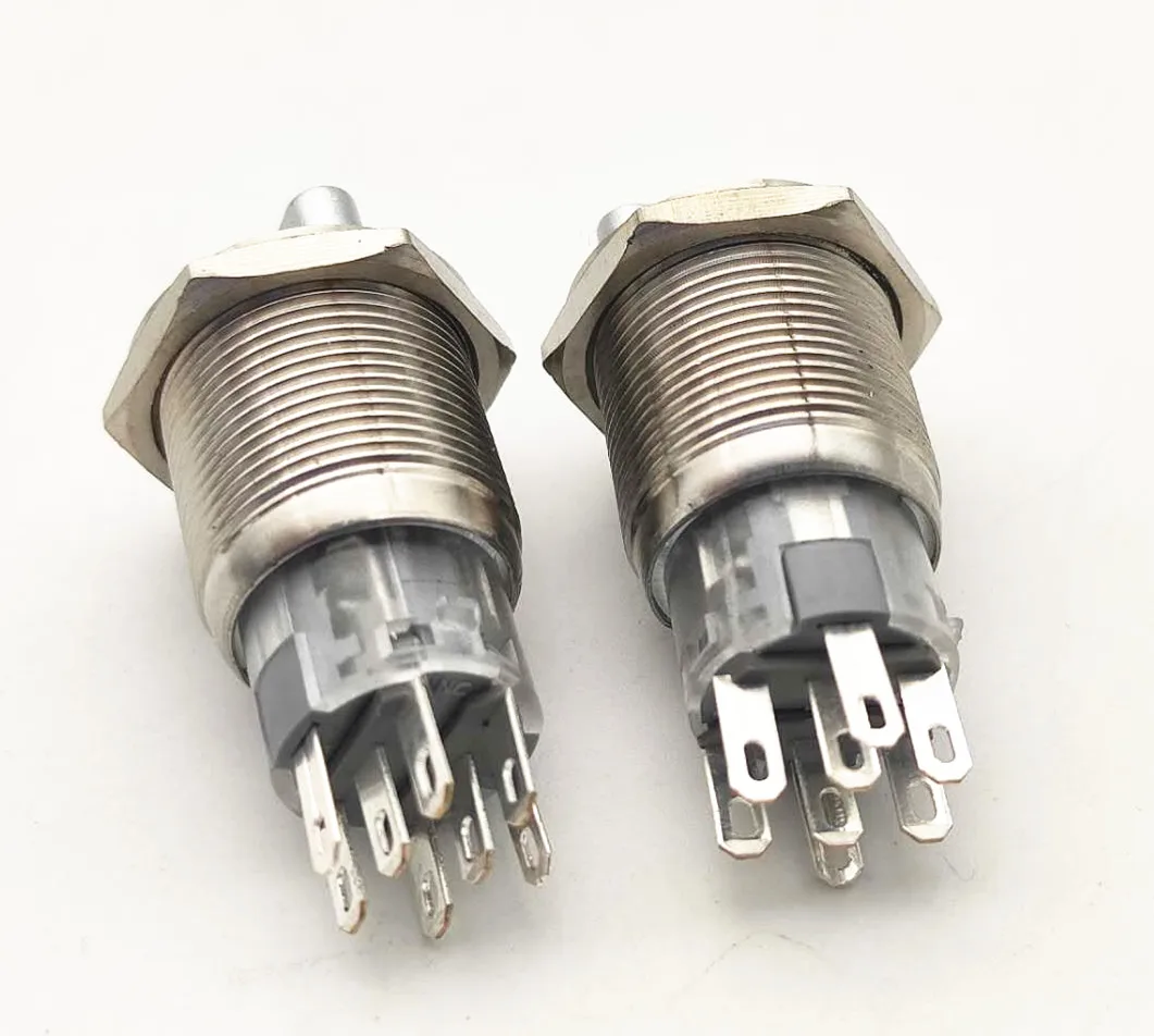  Из нержавеющей стали 3 позиции 8pin 12/24V IP67 поворотный кнопочный