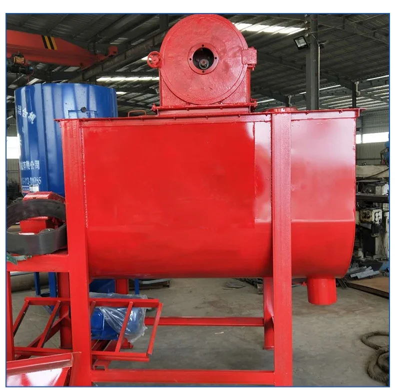 Small farm poultry fast mixing feed soybean corn horizontal animal feed mixer machine