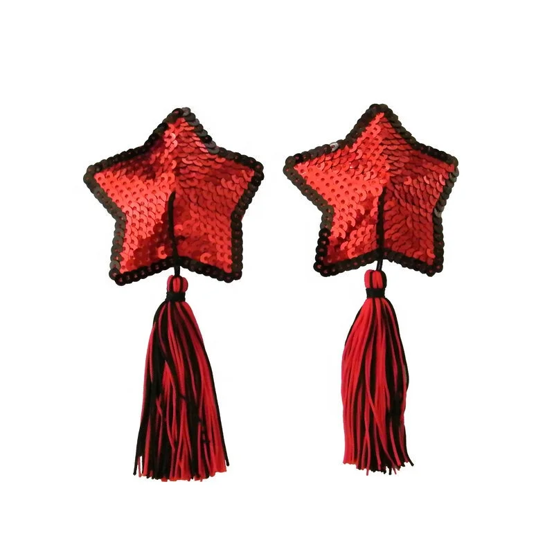 
Sexy Sequin Star Breast Pasties Self Adhesive Reusable Nipple Cover Fancy Nipple Tassel Pasties 