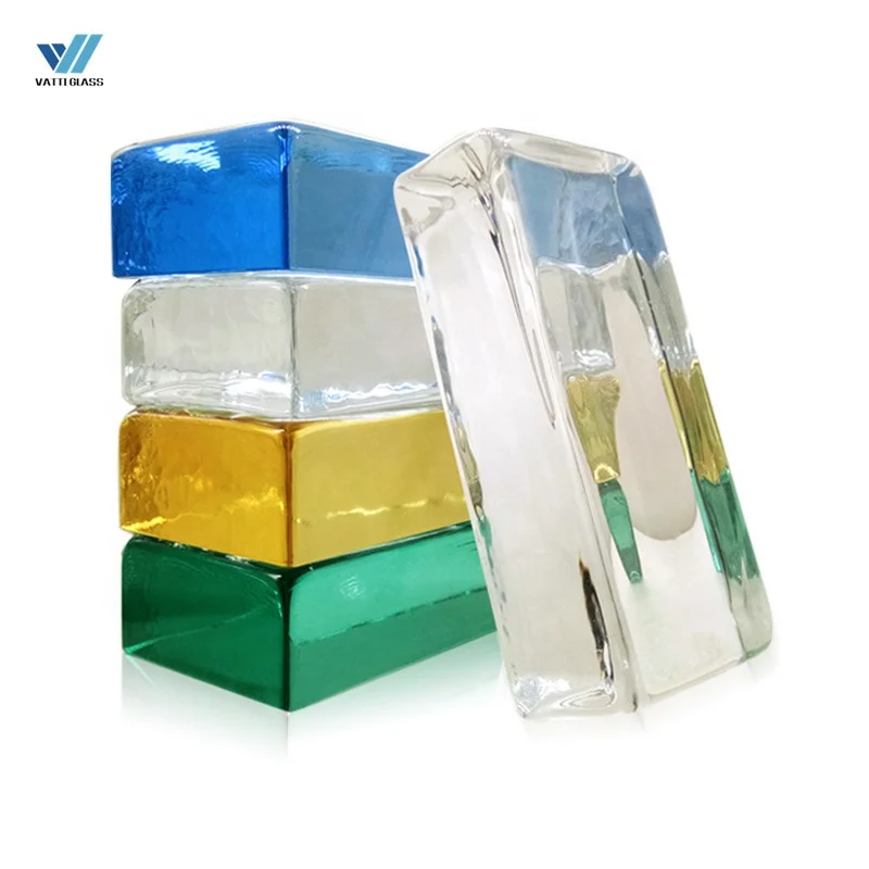 Цветной тонированный стеклянный блок для стен, декоративный стеклянный кирпич, цена