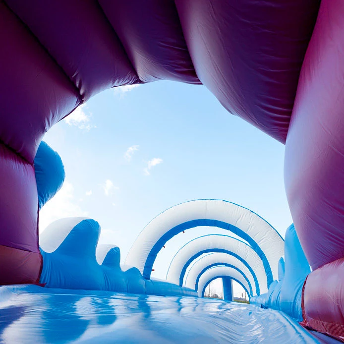 Inflatable belly shark Water Slide and Slip for Summer 18 meters