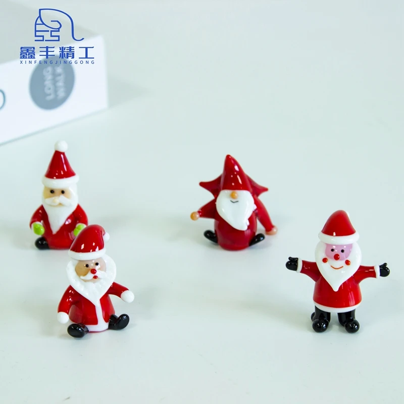 Handmade wholesale lamp working Murano art glass santa clause figurine sculpture