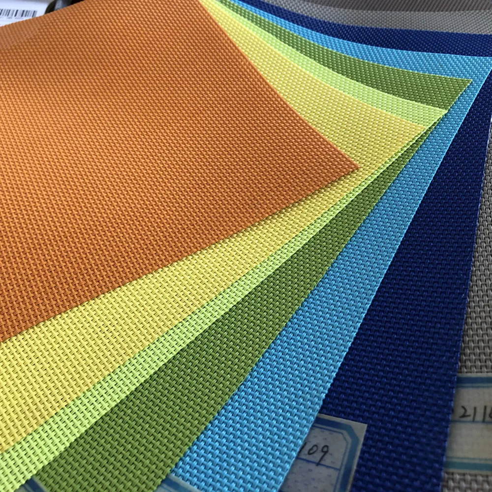 Furniture Beach Chair Table Mat Placemat China Manufacturer Cheap Heat Resistant Durable Outdoor Material Woven Pvc Mesh Fabric