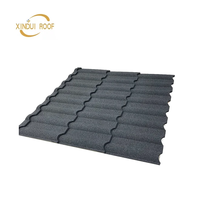 Good price milano stone coated metal roof tile in nigeria cameroon roofing zinc sheets corrugated galvalume steel sheets