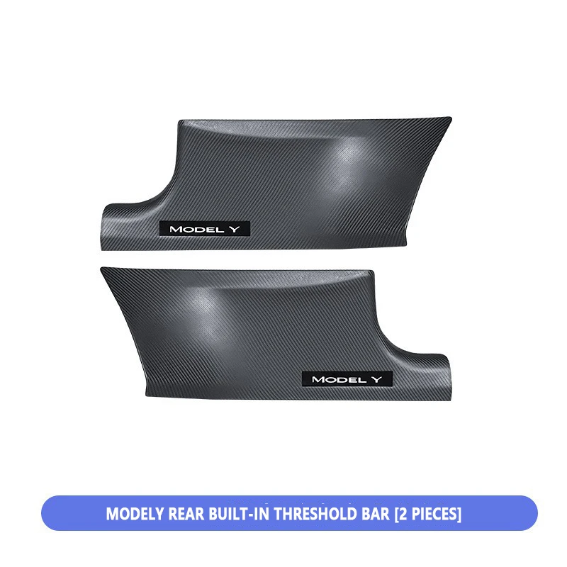 for Tesla Model Y Rear Slit-Bar Anti-Kick Door Mat with Dirt Resistance Accessory Car Protection