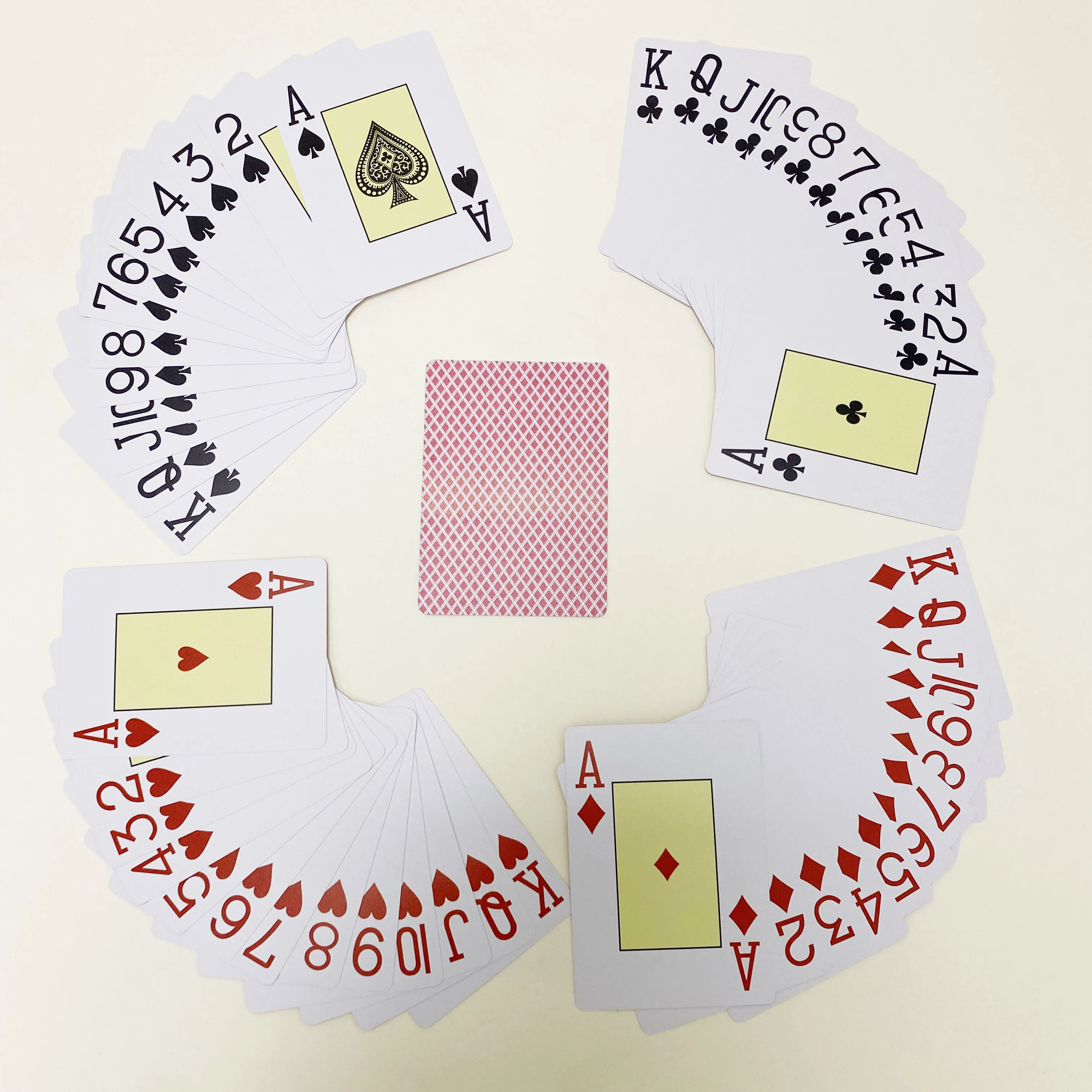 USA Texas 63x88mm Jumbo custom logo Plastic poker custom plastic pvc playing cards printing
