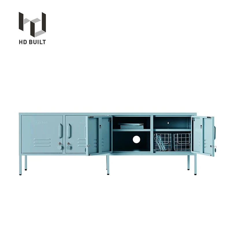 Living room steel cabinet metal TV stand garage cabinets storage metal storage locker modern cabinets