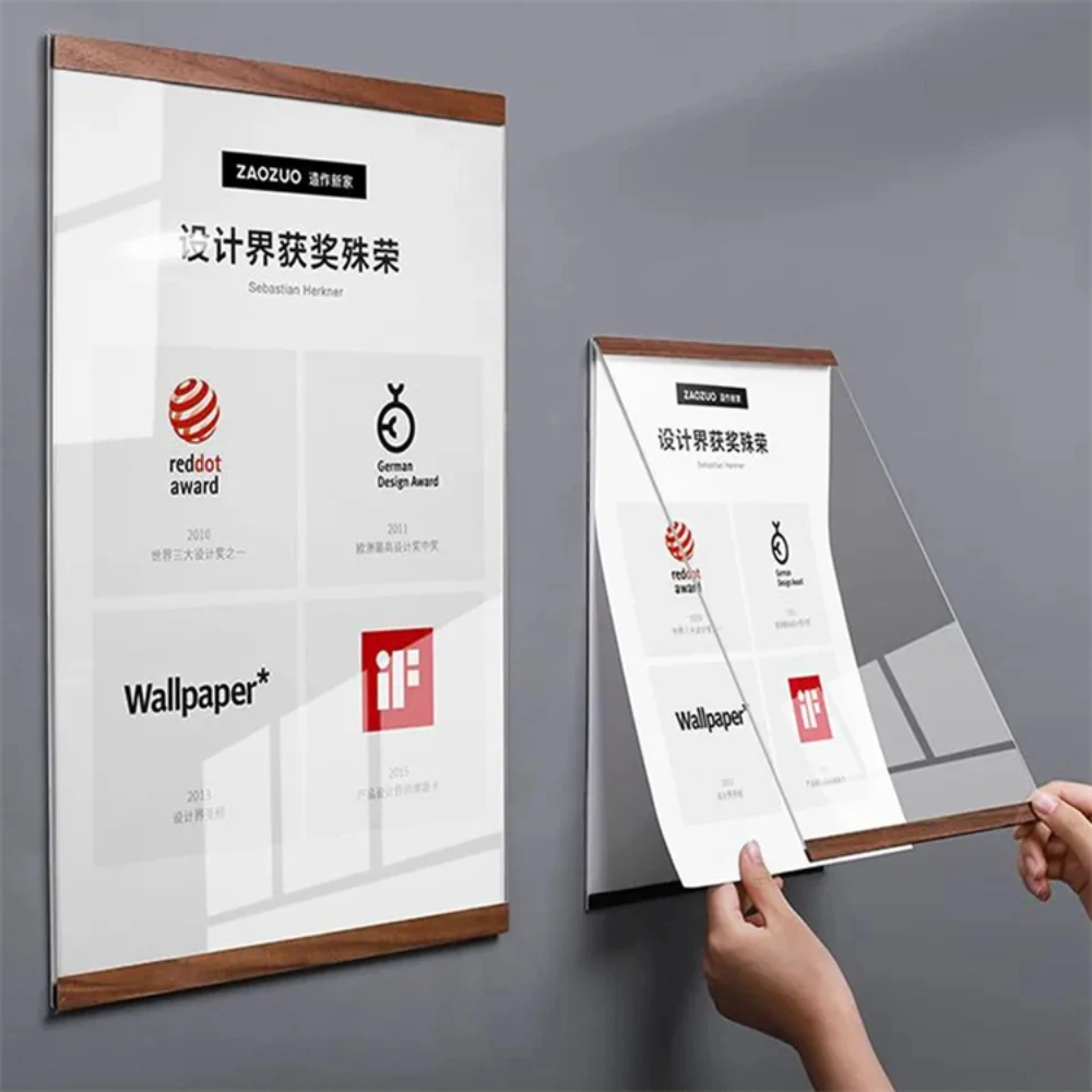 A3 / A4 / A5 Magnetic Photo Frame Gallery Wall Frame Poster Frame Artwork Certificate Picture Frame Wood Crafts Wall Signs