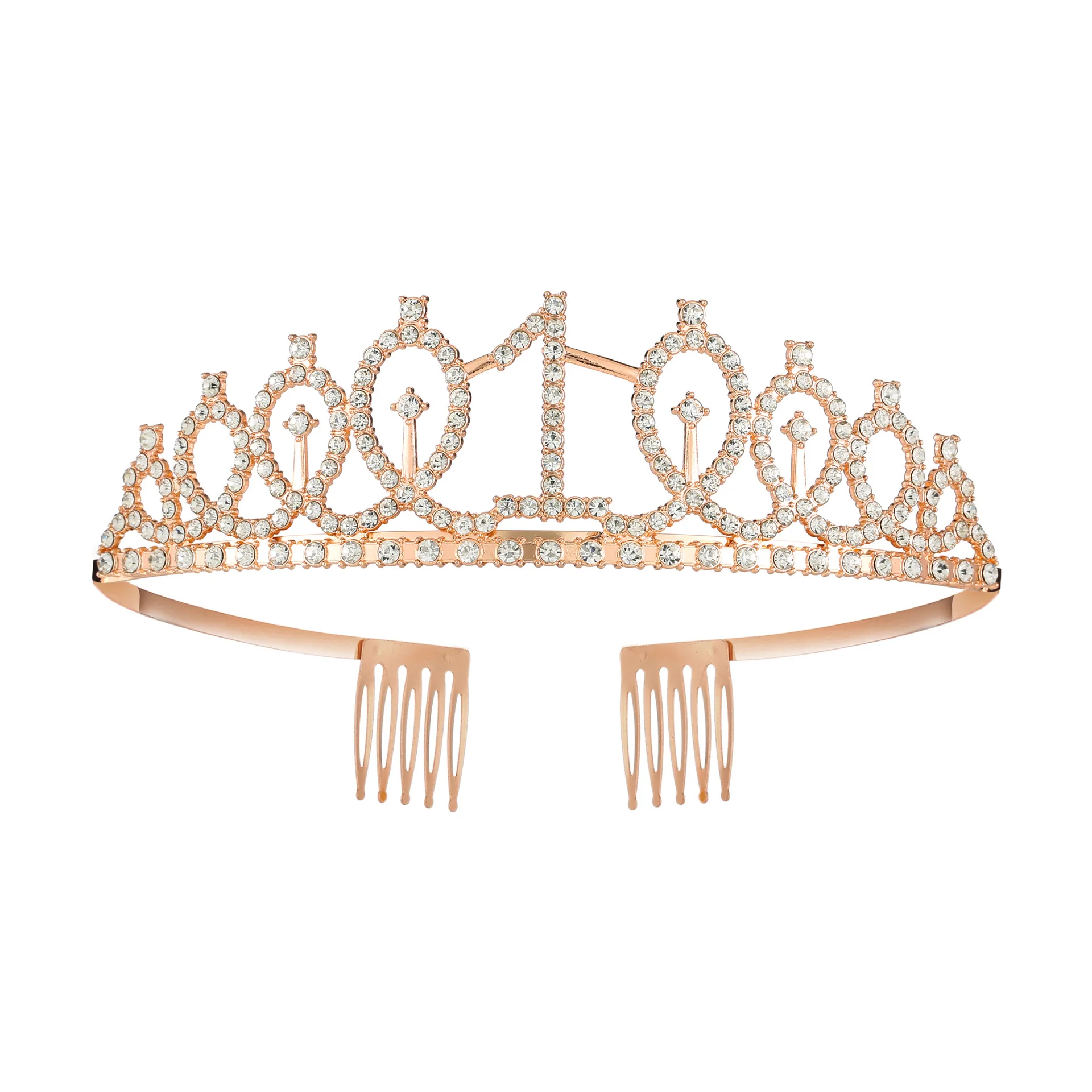 Birthday party decoration Crown Headband Hair accessory Flash drill hair comb headpiece