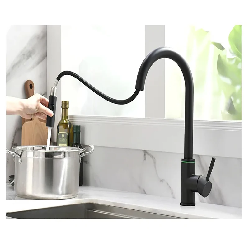 Fashion Pull Down Sensores Magnetic Sprayer Sink Faucets Pull Out Kitchen Faucet Touch Automatic Brass Water Tap Silicone Chrome